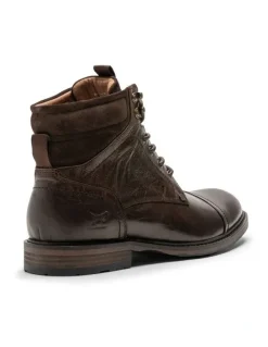 Rodd & Gunn Dunedin Military Boot in Chocolate Wash