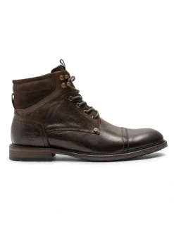 Rodd & Gunn Dunedin Military Boot in Chocolate Wash
