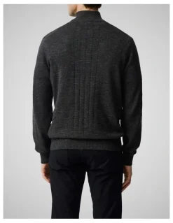 Rodd & Gunn Fortrose 1/4 Zip Knit in Ash