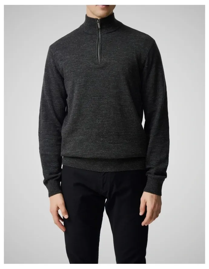 Rodd & Gunn Fortrose 1/4 Zip Knit in Ash