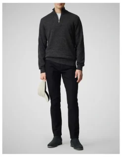 Rodd & Gunn Fortrose 1/4 Zip Knit in Ash