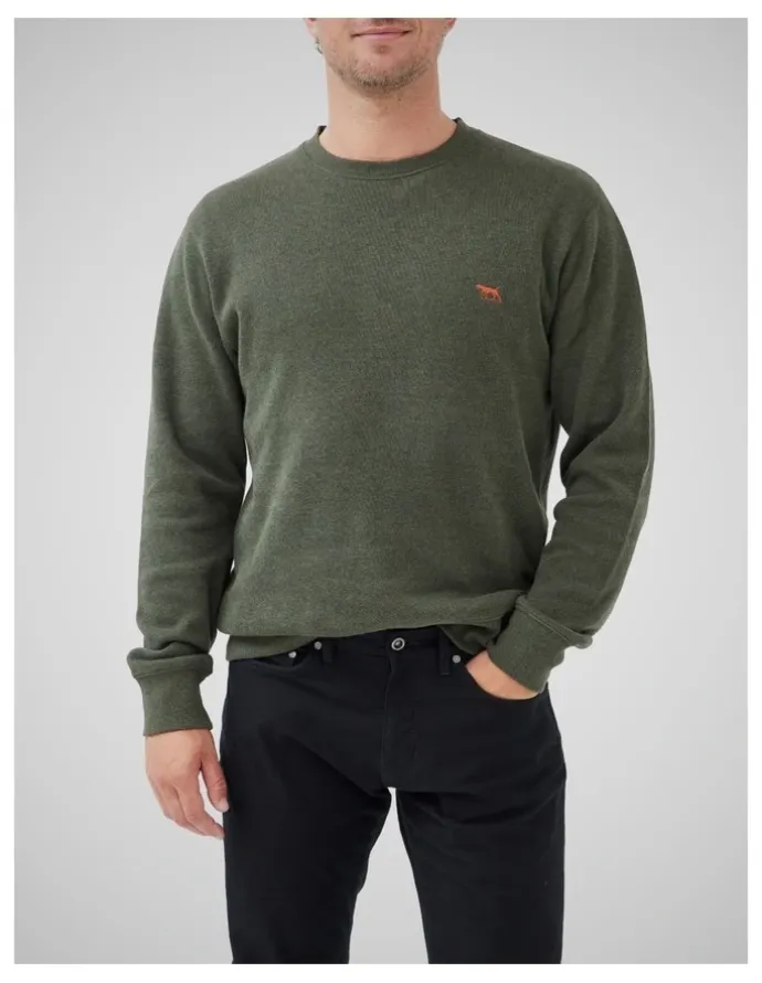 Rodd & Gunn Gunn Crew Neck Sweat in Seaweed
