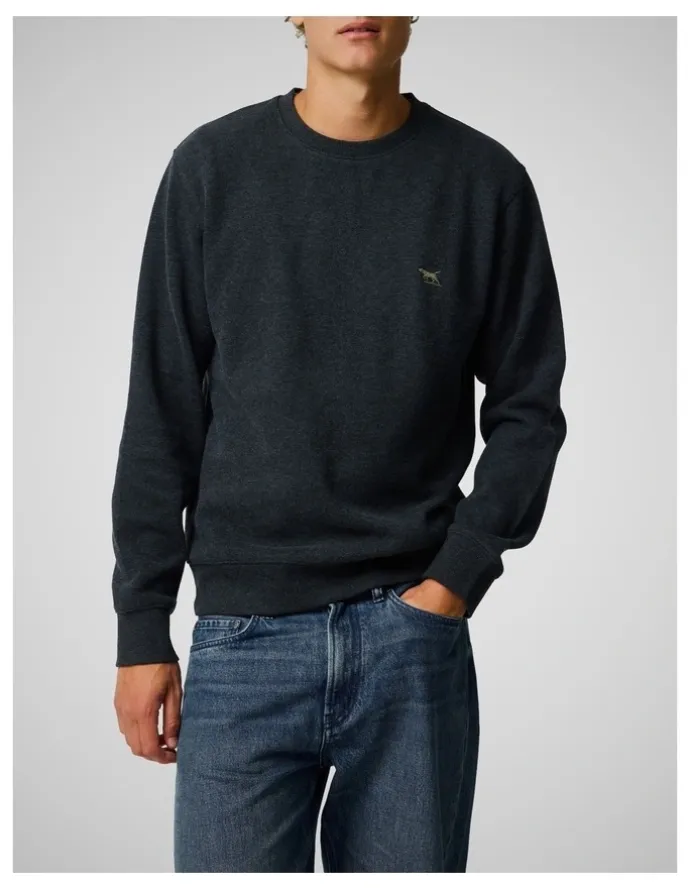 Rodd & Gunn Gunn Crew Neck Sweat in Graphite