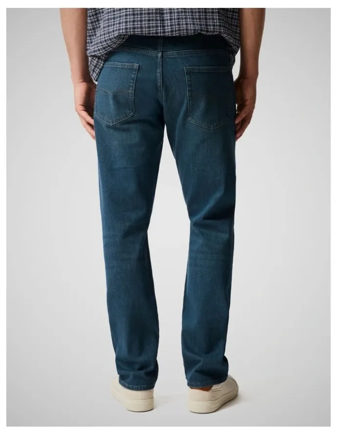 Rodd & Gunn Kurow Relaxed Fit Italian Denim Short Leg in Mid Blue