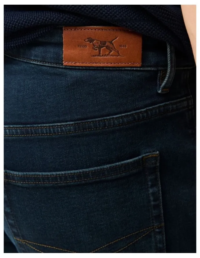 Rodd & Gunn Linden Relaxed Fit Italian Denim Short Leg in Blue Black