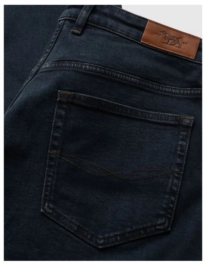 Rodd & Gunn Linden Relaxed Fit Italian Denim Short Leg in Blue Black