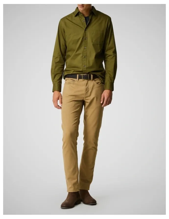 Rodd & Gunn Mavis Lake Long Sleeve Sports Fit Shirt in Green