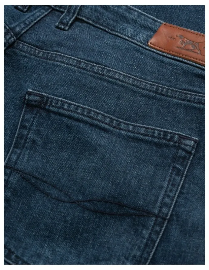 Rodd & Gunn Owaka Straight Fit Italian Denim Short Leg Jeans in True Blue