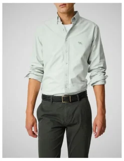 Rodd & Gunn Oxford Long Sleeve Sports Fit Shirt in Eucalyptus