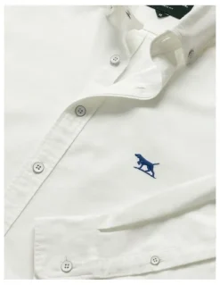 Rodd & Gunn Oxford Long Sleeve Sports Fit Shirt in Blanc