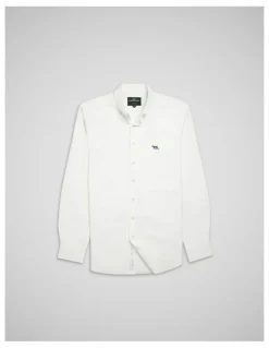 Rodd & Gunn Oxford Long Sleeve Sports Fit Shirt in Blanc