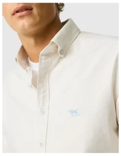 Rodd & Gunn Oxford Long Sleeve Sports Fit Shirt in Natural