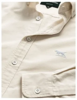 Rodd & Gunn Oxford Long Sleeve Sports Fit Shirt in Natural