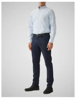 Rodd & Gunn Oxford Long Sleeve Sports Fit Shirt in Cornflower