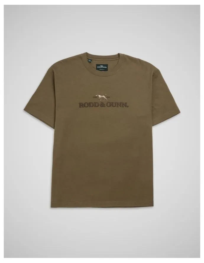 Rodd & Gunn The Peaks Logo Tee in Olive