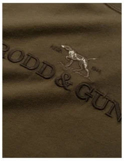 Rodd & Gunn The Peaks Logo Tee in Olive