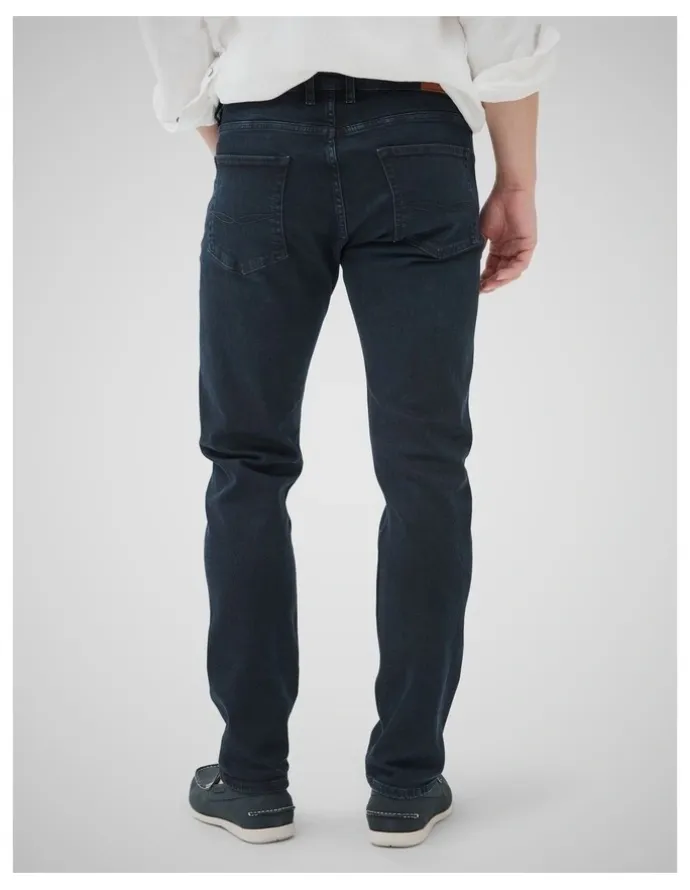 Rodd & Gunn Weston Straight Fit Italian Long Leg Denim Jeans in Blue/Black