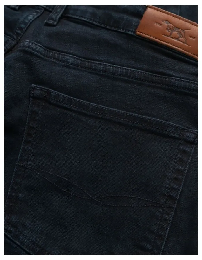 Rodd & Gunn Weston Straight Fit Italian Long Leg Denim Jeans in Blue/Black
