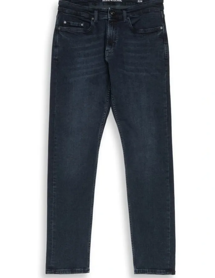Rodd & Gunn Weston Straight Fit Italian Denim Short Leg in Blue/Black