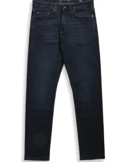Rodd & Gunn Weston Straight Fit Italian Denim Short Leg in Blue/Black