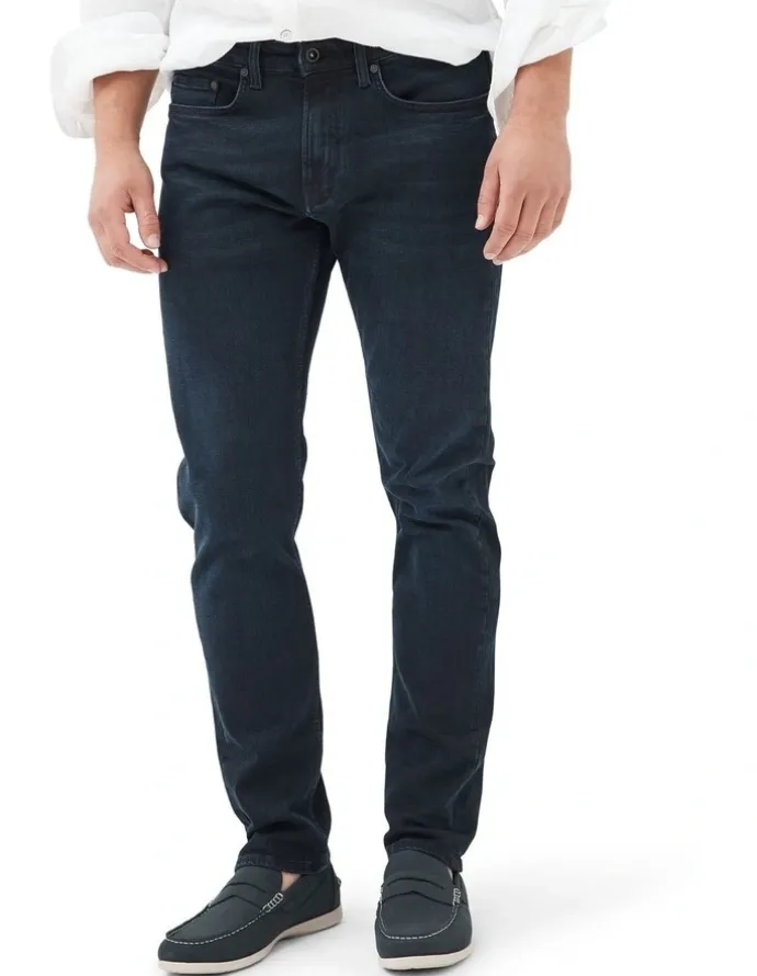 Rodd & Gunn Weston Straight Fit Italian Denim Short Leg in Blue/Black