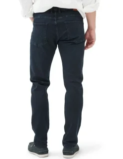 Rodd & Gunn Weston Straight Fit Italian Denim Short Leg in Blue/Black