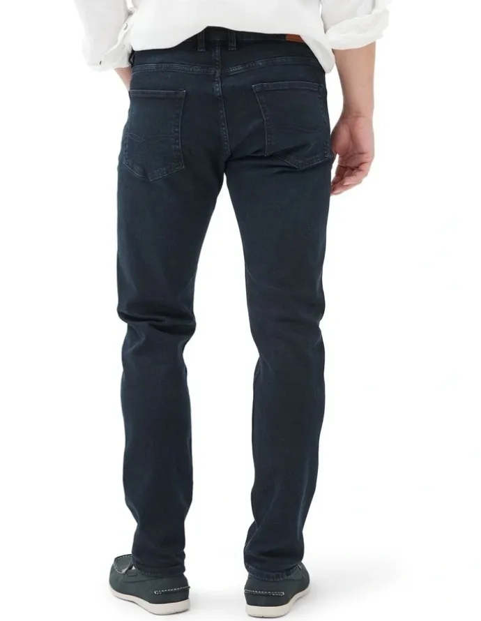 Rodd & Gunn Weston Straight Fit Italian Denim Short Leg in Blue/Black