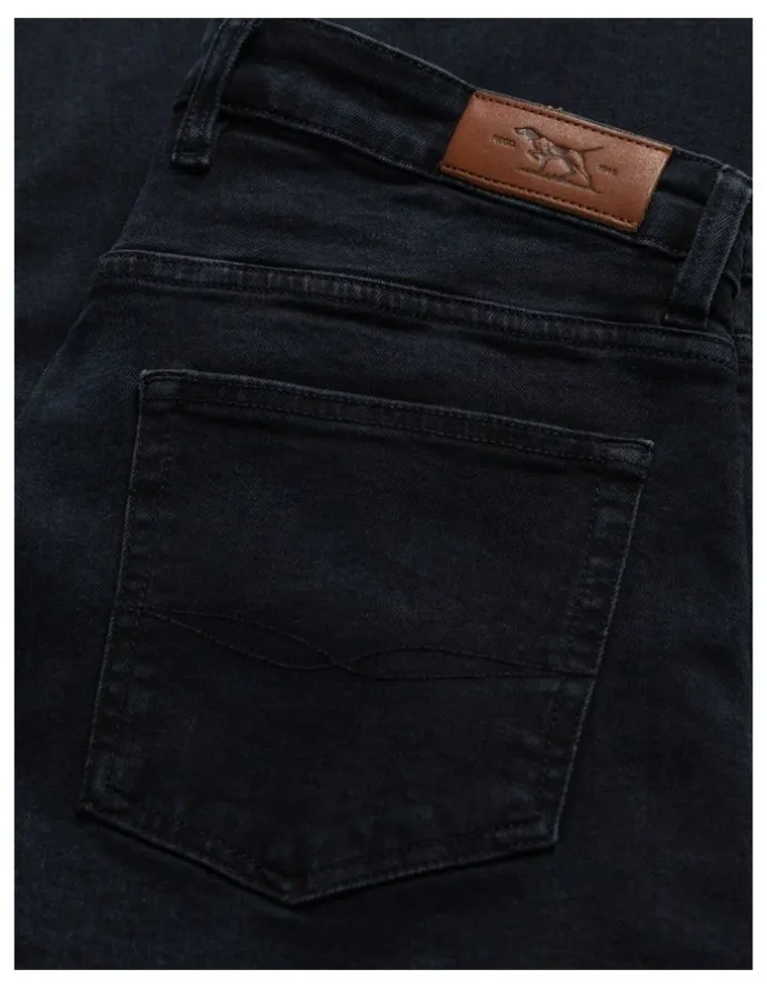 Rodd & Gunn Weston Straight Fit Italian Denim Short Leg in Blue/Black