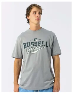 Russell Athletic Athletic Mens Tee - Grey Stone