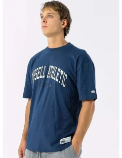 Russell Athletic Big Arch 2 Tone Mens Tee - Faded Navy