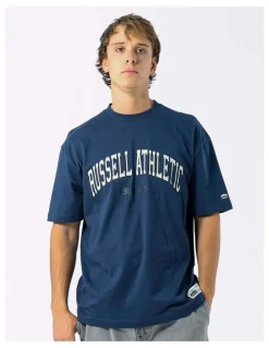 Russell Athletic Big Arch 2 Tone Mens Tee - Faded Navy