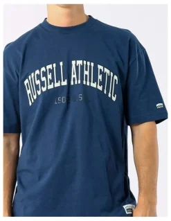 Russell Athletic Big Arch 2 Tone Mens Tee - Faded Navy