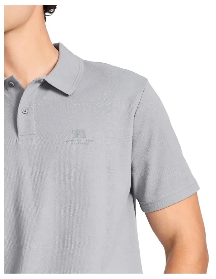 Russell Athletic Brooklyn Pique Men's Polo - Ash