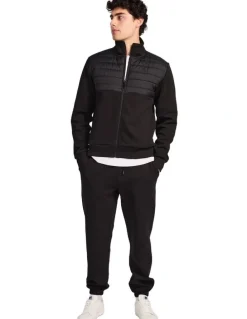 Russell Athletic Hurricane Hybrid Zip Mens Jacket - Black