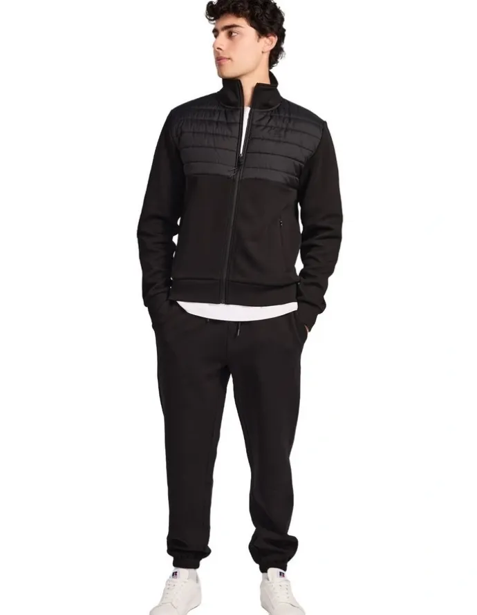 Russell Athletic Hurricane Hybrid Zip Mens Jacket - Black
