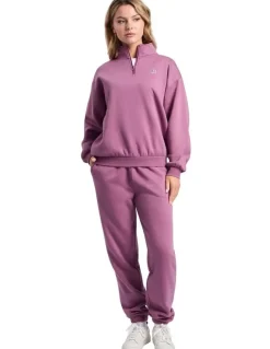 Russell Athletic R Logo Women's Quarter Zip - Tulipwood
