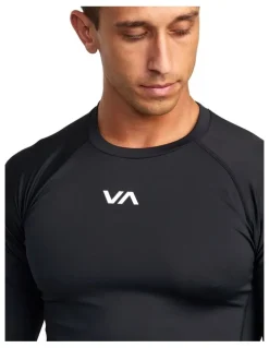 RVCA Compression Long Sleeve Top in Black