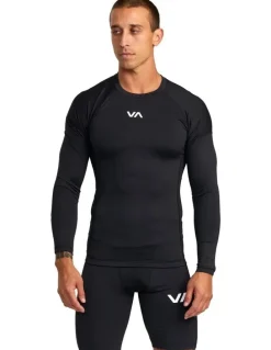 RVCA Compression Long Sleeve Top in Black