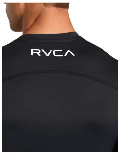 RVCA Compression Short Sleeve Top in Black
