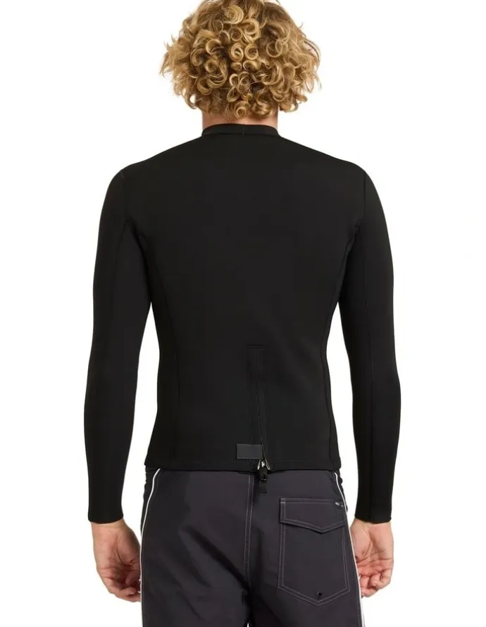 RVCA Balance Back Zip Wetsuit Jacket in Black