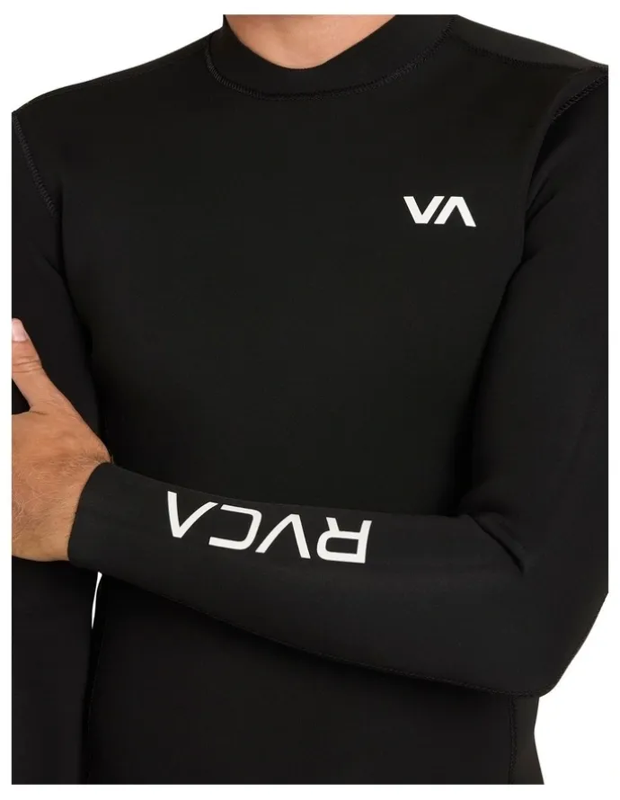 RVCA Balance Back Zip Wetsuit Jacket in Black