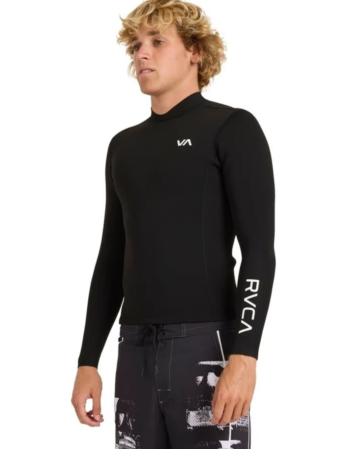 RVCA Balance Back Zip Wetsuit Jacket in Black
