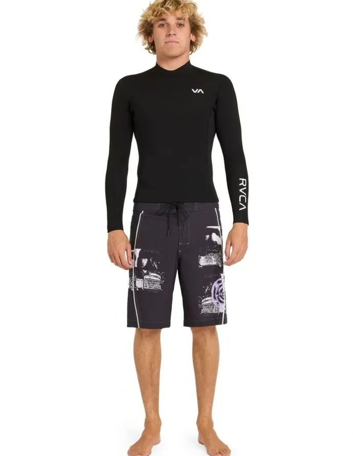 RVCA Balance Back Zip Wetsuit Jacket in Black
