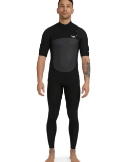 RVCA 2/2 Balance Chest Zip Full Suit in Black