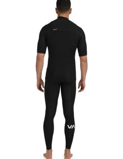 RVCA 2/2 Balance Chest Zip Full Suit in Black