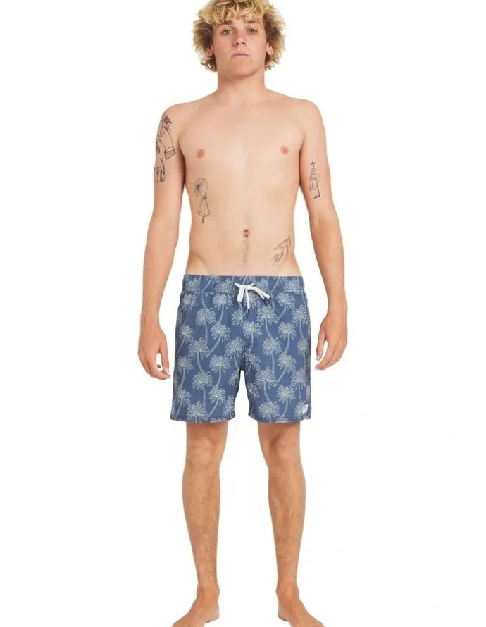 RVCA Exotica Elastic 2 16 Inch Swim Shorts in Blue