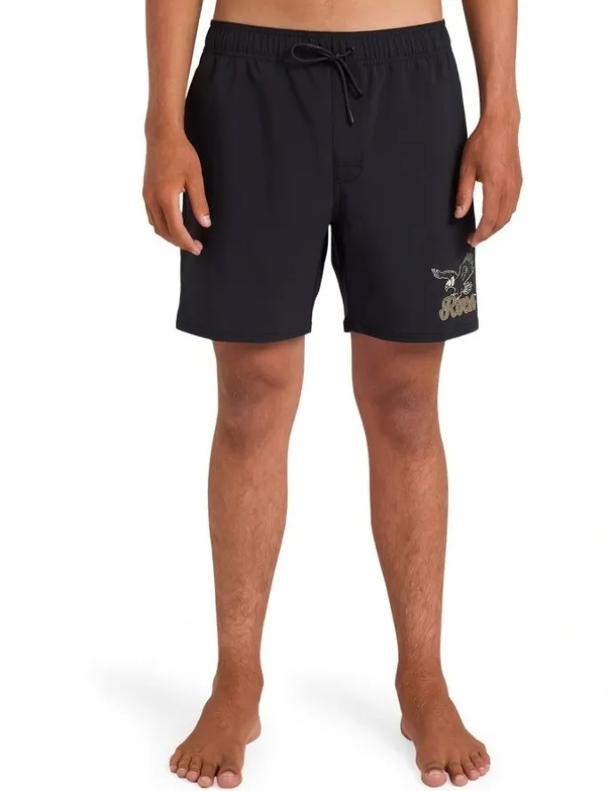 RVCA On Wings Elastic 17 Boardshorts in Black