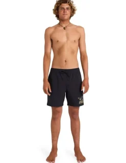 RVCA On Wings Elastic 17 Boardshorts in Black