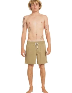 RVCA Opposites Elastic 2 17 Inch Hybrid Shorts in Brown