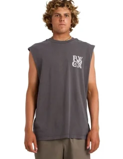 RVCA Ornate Muscle in Pirate Black